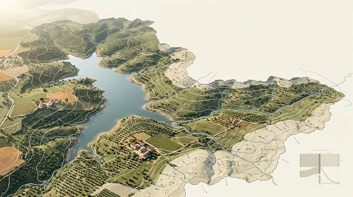 Peñarroya reservoir basin hydrology project cover